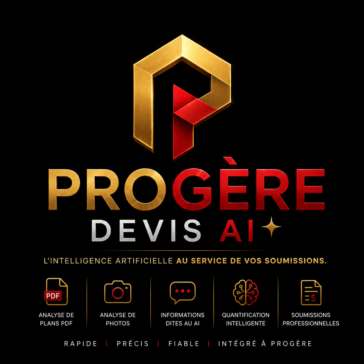 PROGÈRE DEVIS AI · L'estimation intelligente pour entrepreneurs du Québec